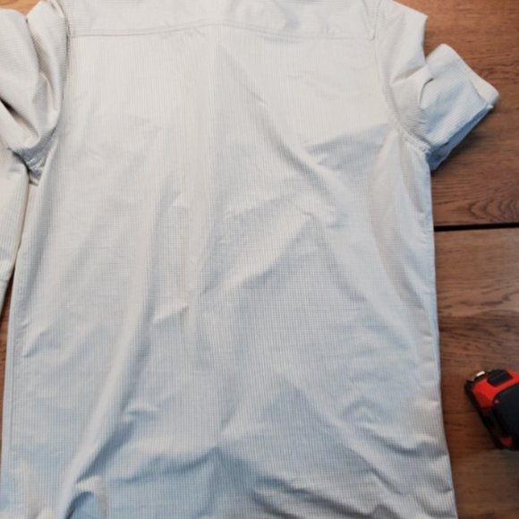 Travis Mathew Men's Long Sleeve Let's Do It Again Striped Shirt Gray, Size: Medi - Picture 6 of 7